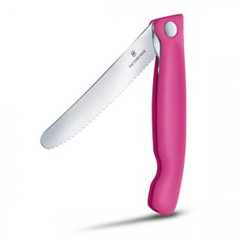 VICTORINOX Gemüsemesser Swiss Classic silber, pink glatt, Klinge: 11,0 cm