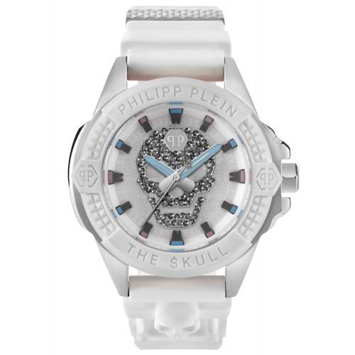 Philipp Plein PWAAA1521 Unisex Armbanduhr The $kull Weiß