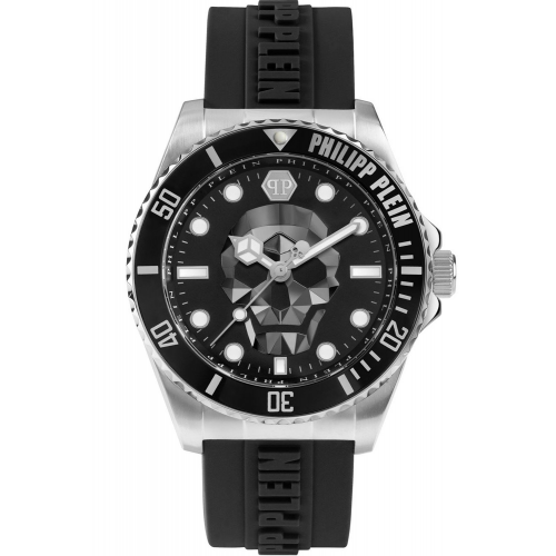 Philipp Plein PWOAA0122 Herrenuhr The $kull Diver Schwarz/Stahl