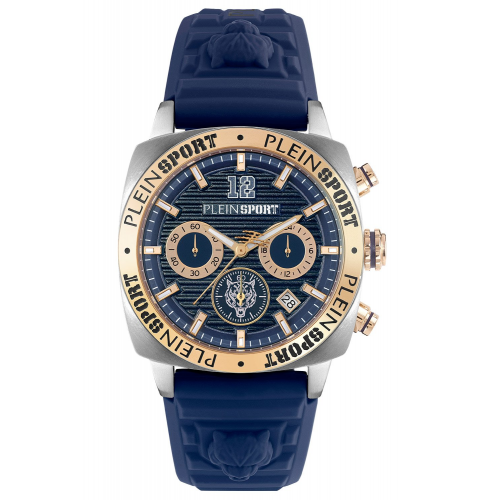 Philipp Plein PSGBA0723 Herrenuhr Chronograph Wildcat Dunkelblau