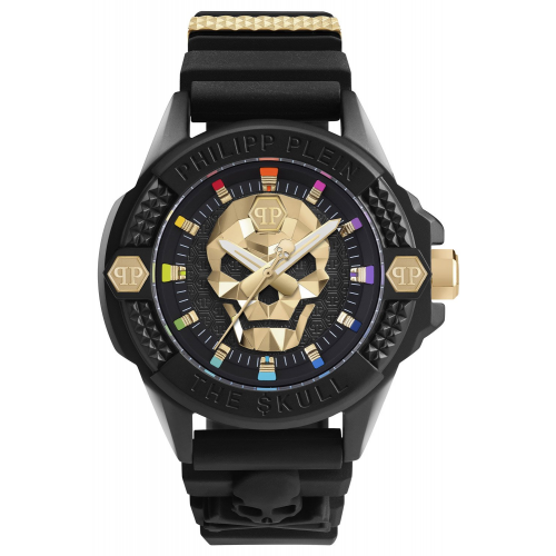 Philipp Plein PWUBA0223 Armbanduhr The $kull Schwarz/Goldfarben