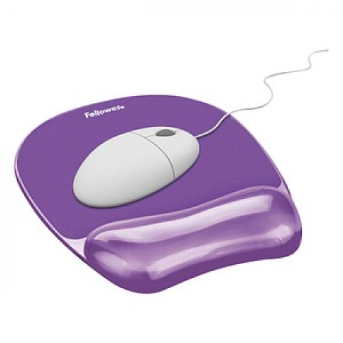 Fellowes Mousepad mit Handgelenkauflage Crystals Gel violett