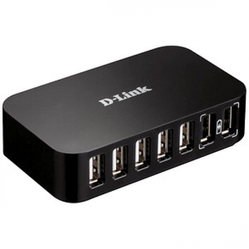 D-Link USB-Hub DUB-H7 7-fach schwarz