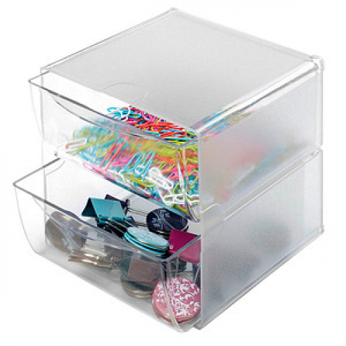Deflecto "Cube" Aufbewahrungsbox transparent 15,3 x 15,3 x 18,2 cm