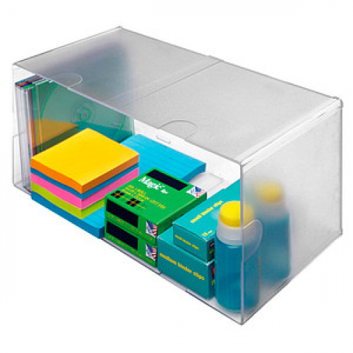 Deflecto "Cube" Aufbewahrungsbox transparent 30,5 x 15,3 x 15,3 cm