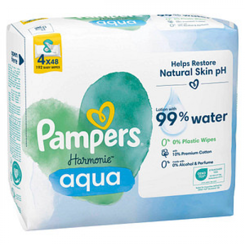 Pampers® Feuchttücher aqua Harmonie™ 1-lagig weiß, 192 St.