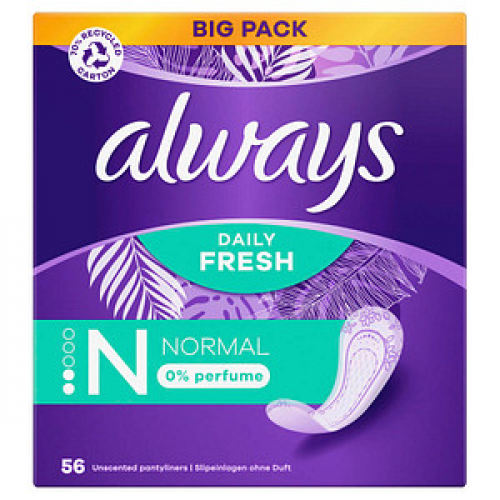 always Slipeinlagen Daily Fresh Normal, 56 St.