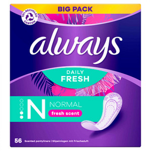 always Slipeinlagen Daily Fresh Normal, 56 St.