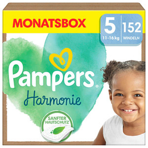 Pampers® Windeln Harmonie™ Größe Gr.5 (11-16 kg) für Babys und Kleinkinder (4-18 Monate), 152 St.