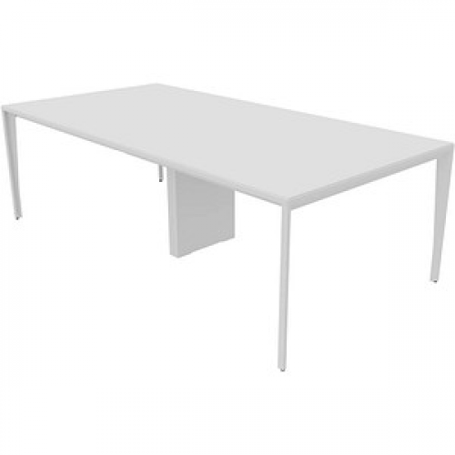 Quadrifoglio Konferenztisch X5 weiß rechteckig, 4-Fuß-Gestell weiß, 240,0 x 120,0 x 75,0 cm