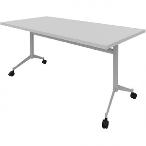 Quadrifoglio Mehrzwecktisch Pop-up grau, alu rechteckig, T-Fuß-Gestell alu, 160,0 x 80,0 x 74,0 cm