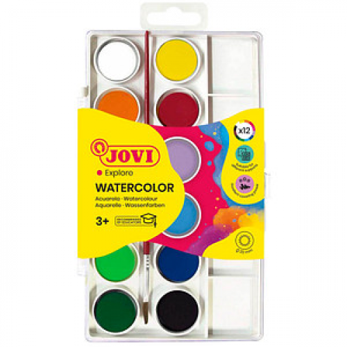 JOVI Wasserfarbkasten 12 Farben