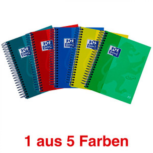 OXFORD Collegeblock European Book kariert DIN A6 farblicher Rahmen