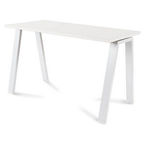 rocada BLANCA höhenverstellbarer Schreibtisch weiß rechteckig, 4-Fuß-Gestell weiß 120,0 x 60,0 cm