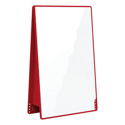 PLAYROOM mobiles Whiteboard Playboard 75,0 x 118,0 cm rot emaillierter Stahl