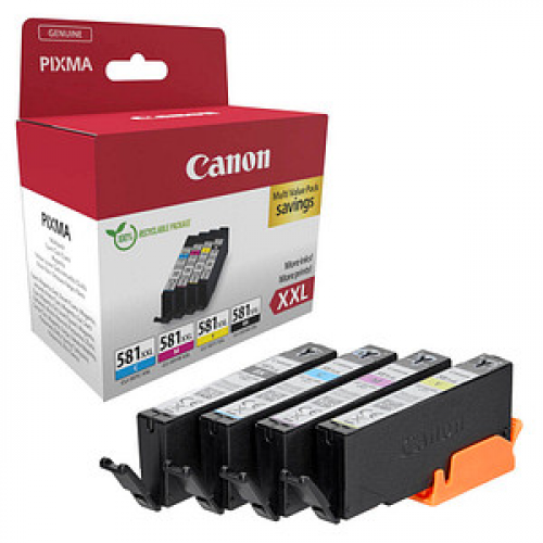 Canon CLI-581XXL BK/C/M/Y  schwarz, cyan, magenta, gelb Druckerpatronen, 4er-Set