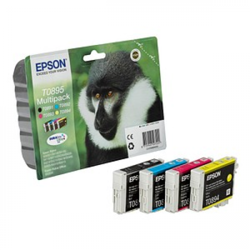 EPSON T0895  schwarz, cyan, magenta, gelb Druckerpatronen, 4er-Set