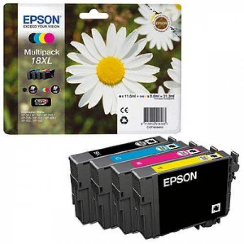 EPSON 18XL / T1816XL  schwarz, cyan, magenta, gelb Druckerpatronen, 4er-Set