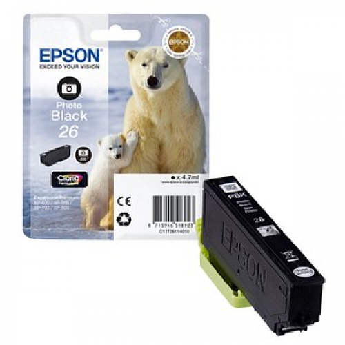 EPSON 26 / T2611  Foto schwarz Druckerpatrone