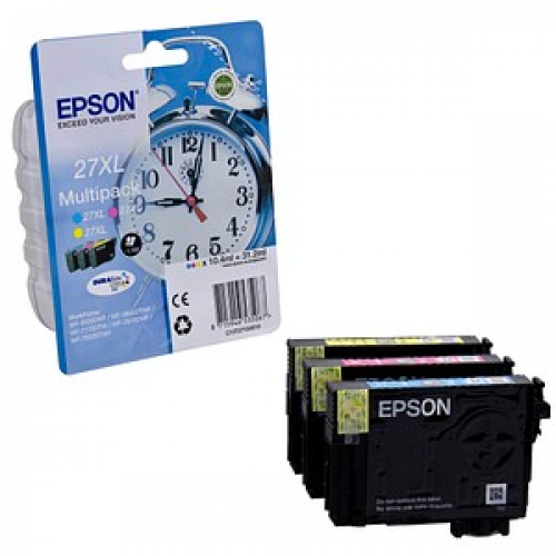 EPSON 27XL / T2715XL  cyan, magenta, gelb Druckerpatronen, 3er-Set