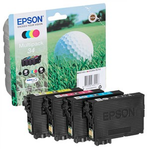 EPSON 34 / T3466  schwarz, cyan, magenta, gelb Druckerpatronen, 4er-Set