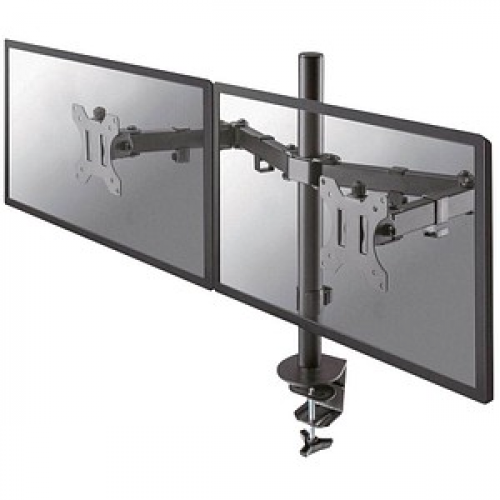 AKTION: Neomounts Monitor-Halterung FPMA-D550D schwarz für 2 Monitore, Tischklemme, Tischbohrung