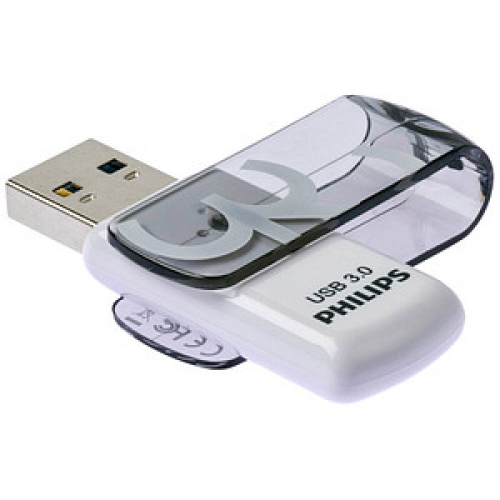 PHILIPS USB-Stick Vivid 3.0 grau, weiß 32 GB