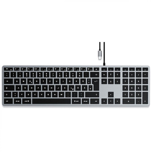 SATECHI SLIM W3 Tastatur kabelgebunden grau, silber