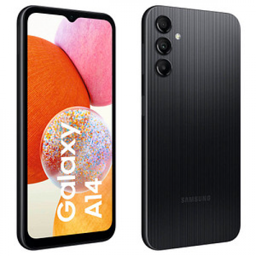 SAMSUNG Galaxy A14 4G Dual-SIM-Smartphone schwarz 64 GB