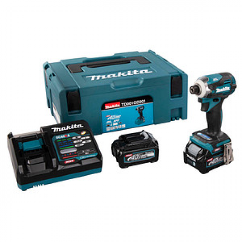 makita TD001GD201 Akku-Schlagschrauber 40,0 V, mit 2 Akkus