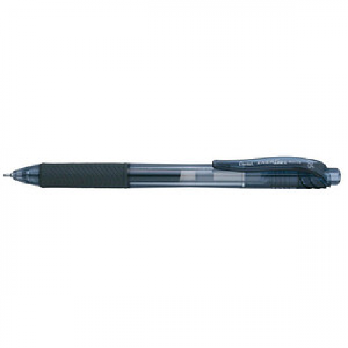 Pentel EnerGelX BLN105 Gelschreiber schwarz/transparent 0,25 mm, Schreibfarbe: schwarz, 1 St.