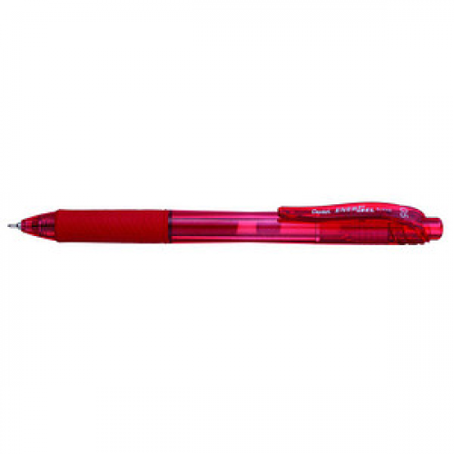 Pentel EnerGelX BLN105 Gelschreiber rot/transparent 0,25 mm, Schreibfarbe: rot, 1 St.