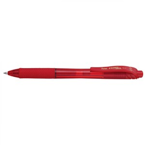 Pentel ENERGEL BL107 Gelschreiber rot/transparent 0,35 mm, Schreibfarbe: rot, 1 St.