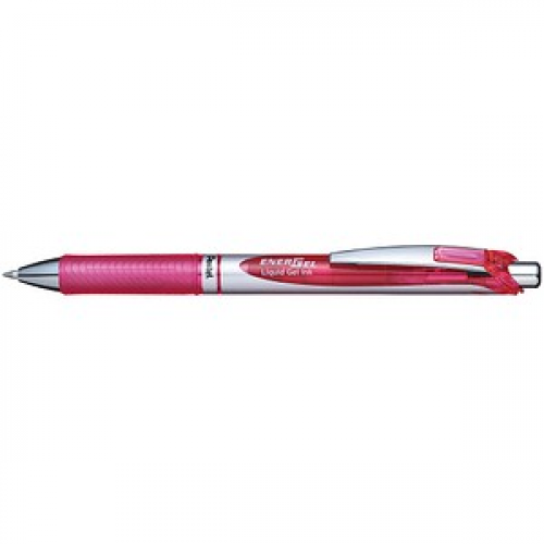 Pentel EnerGel BL77 Gelschreiber pink/silber 0,35 mm, Schreibfarbe: pink, 1 St.