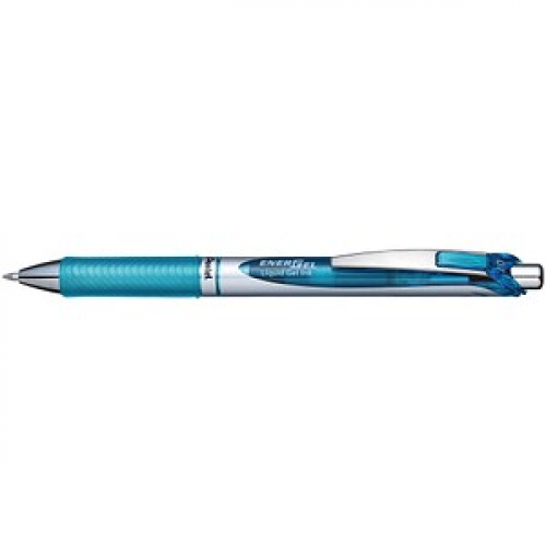 Pentel EnerGel BL77 Gelschreiber hellblau/silber 0,35 mm, Schreibfarbe: blau, 1 St.