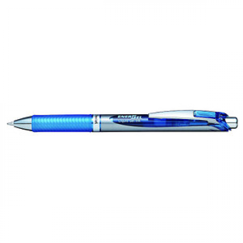 Pentel EnerGel BL80-CX Gelschreiber blau/silber, Schreibfarbe: blau, 1 St.