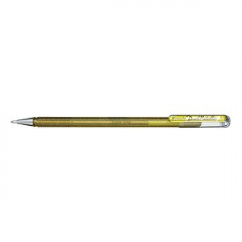 Pentel Hybrid Dual Metallic Gelschreiber 0,5 mm, Schreibfarbe: gold, 1 St.