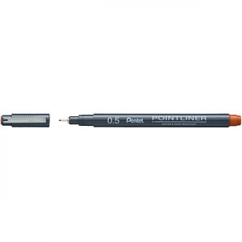 Pentel Pointliner Fineliner orange 0,5 mm, 1 St.