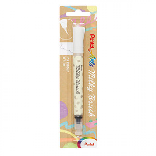 Pentel Milky Brush XGFH-PWX Brush-Pen weiß, 1 St.