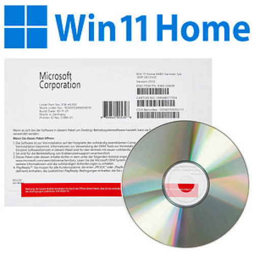 Microsoft Windows 11 Home Betriebssystem 64 bit OEM Vollversion (DVD)