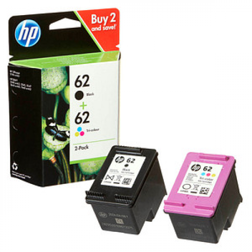 HP 62 (N9J71AE) schwarz, color Druckerpatronen, 2er-Set