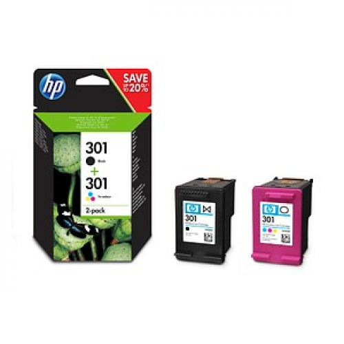 HP 301 (N9J72AE) schwarz, color Druckerpatronen, 2er-Set