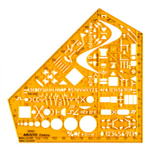 ARISTO Zeichenschablone gelb