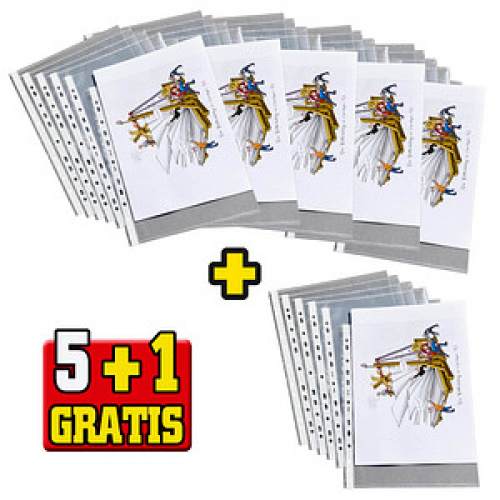 500 + 100 GRATIS: 500 bene Prospekthüllen DIN A4 glasklar glatt 0,06 mm + GRATIS 100 St.