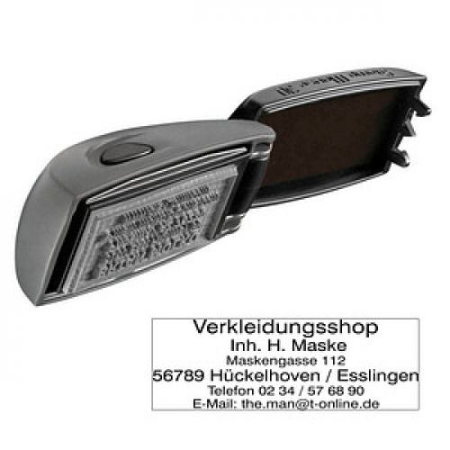 COLOP Textstempel, individualisierbar EOS Stamp Mouse 30 selbstfärbend blau, schwarz, rot ohne Logo