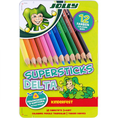 JOLLY SUPERSTICKS DELTA Buntstifte farbsortiert, 12 St.