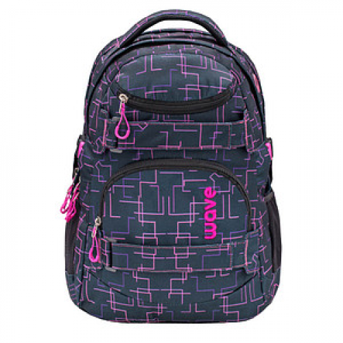 BELMIL® Schulrucksack Infinity Cubic Pink Kunstfaser schwarz/pink