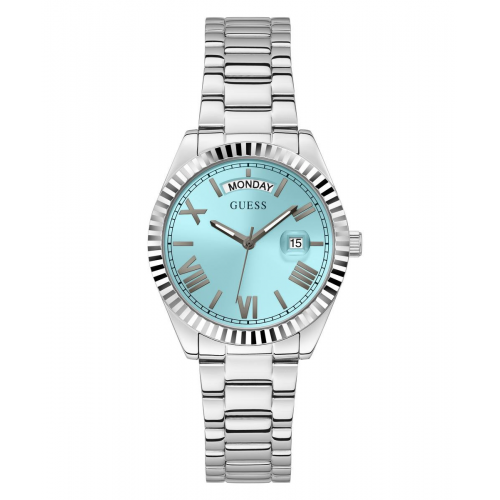 Guess GW0308L4 Damen-Armbanduhr Luna Stahl/Türkis