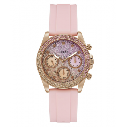 Guess GW0032L4 Damenuhr Sparkling Pink Multifunktion Roségoldfarben