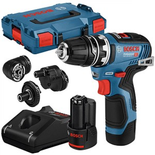 BOSCH Professional GSR 12V-35 FC Akku-Bohrschrauber-Set 12,0 V, mit 2 Akkus